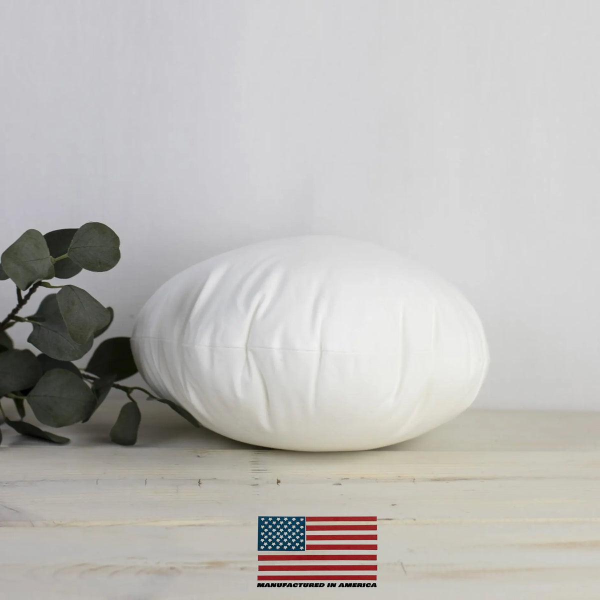 14″ Round Pillow Form – 100% ALL COTTON Cover with PREMIUM polyester  filling 